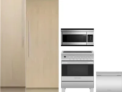 5 Piece Package Includes Refrigerator, Freezer, Range, Microwave And Dishwasher